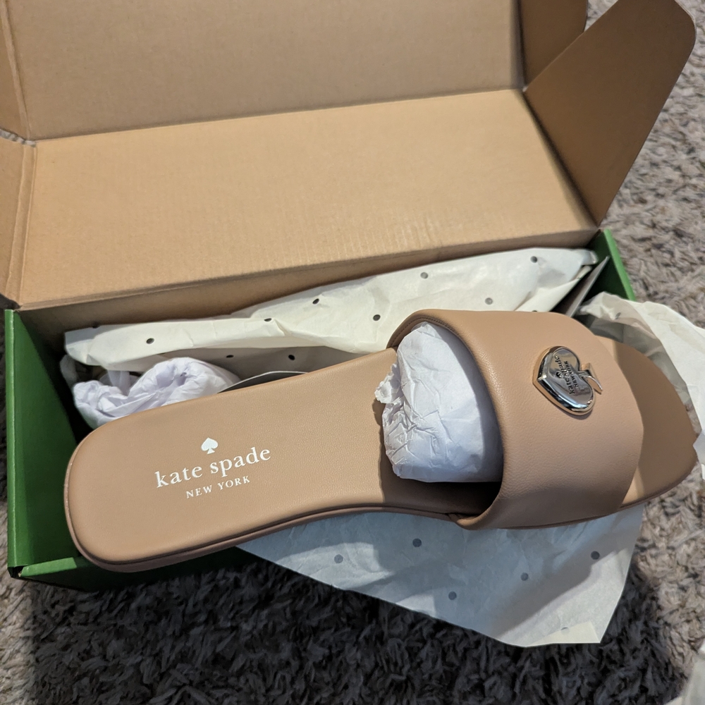 Kate Spade Beige Slide Sandals - Picture 4 of 4